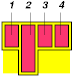 Table with three empty cells in bottom row